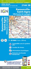 Wandelkaart - Topografische kaart 2144 SB - Serie Bleue Ramonville-Saint-Agne | IGN - Institut Géographique National