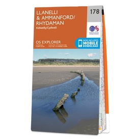 Wandelkaart - Topografische kaart 178 OS Explorer Map Llanelli, Ammanford, Rhydaman | Ordnance Survey