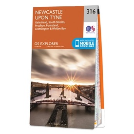 Wandelkaart - Topografische kaart 316 OS Explorer Map Newcastle upon Tyne | Ordnance Survey