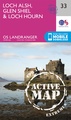 Wandelkaart - Topografische kaart 33 Landranger Active Loch Alsh / Glen Shiel / Loch Hourn | Ordnance Survey