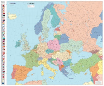 Wandkaart 54 Europa Europe politiek | Michelin