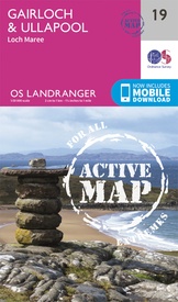 Wandelkaart - Topografische kaart 19 Landranger Active Gairloch / Ullapool (Loch Maree) | Ordnance Survey