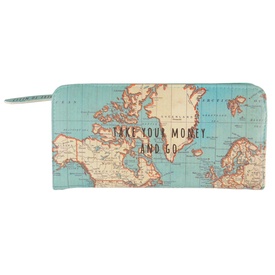Kadotip Portemonnee met vintage wereldkaart | Sass & Belle
