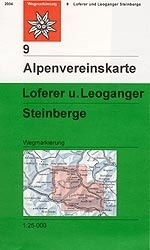 Wandelkaart 9 Alpenvereinskarte Loferer und Leoganger Steinberge | Alpenverein