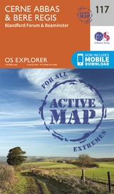 Wandelkaart - Topografische kaart 117 OS Explorer Map | Active Cerne Abbas / Bere Regis / Blandford Forum | Ordnance Survey