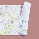 Placemat Dinosaurus omkeerbare siliconen placemat om in te kleuren | SuperPetit