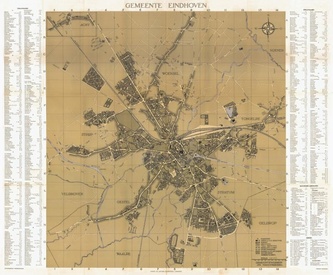 Historische Kaart - Topografische kaart Stadsplattegrond Eindhoven 1941 | Lecturis