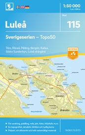 Wandelkaart - Topografische kaart 115 Sverigeserien Luleå | Norstedts