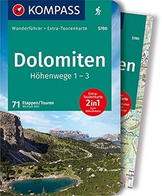 Wandelgids 5780 Wanderführer Dolomiten Höhenweg 1 - 3 | Kompass