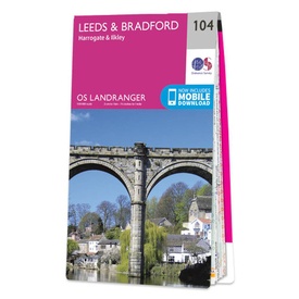 Wandelkaart - Topografische kaart 104 Landranger Leeds & Bradford, Harrogate & Ilkley | Ordnance Survey