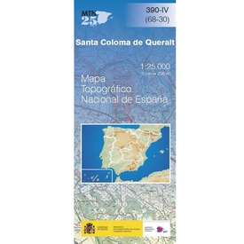 Topografische kaart 390-IV Santa Coloma de Queralt | CNIG - Instituto Geográfico Nacional