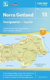 Wandelkaart - Topografische kaart 13 Sverigeserien Norra Gotland noord | Norstedts