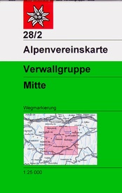 Wandelkaart 28/2 Alpenvereinskarte Verwallgruppe - Mitte | Alpenverein