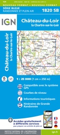 Wandelkaart - Topografische kaart 1820 SB - Serie Bleue Château-du-Loir- La Chartre-sur-Loir | IGN - Institut Géographique National