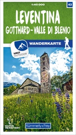 Wandelkaart 43 Leventina / Gotthard / Valle di Blenio | Kümmerly & Frey