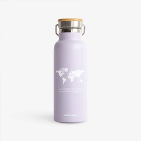 Waterfles Drinkfles Wereld licht paars - provence | Miss Wood