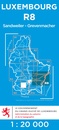 Wandelkaart - Topografische kaart R8 Luxemburg Moselle - Syre - Wormeldange - Grevenmacher | Topografische dienst Luxemburg