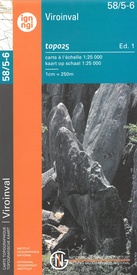 Topografische kaart - Wandelkaart 58/5-6 Topo25 Viroinval | NGI - Nationaal Geografisch Instituut