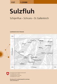 Wandelkaart - Topografische kaart 1157 Sulzfluh | Swisstopo