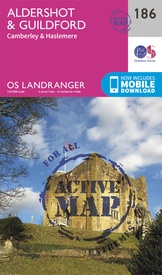 Wandelkaart - Topografische kaart 186 Landranger Active Aldershot / Guildford / Camberley | Ordnance Survey